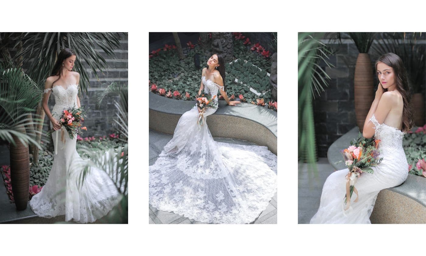 wedding style silhouette fit and flare from la belle couture