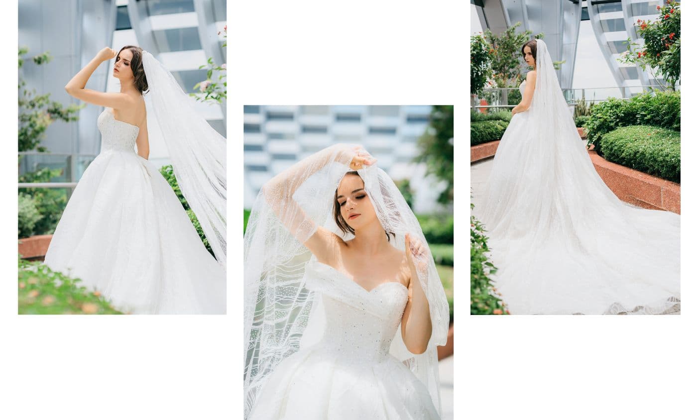 wedding dress style silhouette trend 2024 veil